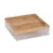 Simplify Bamboo Lid Square Clear Organizer